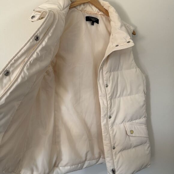 Talbots Petite Puffer Vest‎ Small Petite Ivory Down-Filled Winter Layer - Picture 8 of 11